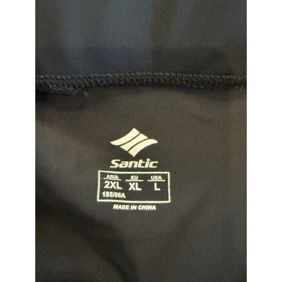 SANTIC Mens Black Pullover Padded Cycling Reflective Pants Size L LARGE - Picture 5 of 10